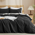 PHF Waffle Weave Duvet Cover Set King Size, No Snagging Ultra Soft Luxury by PHF