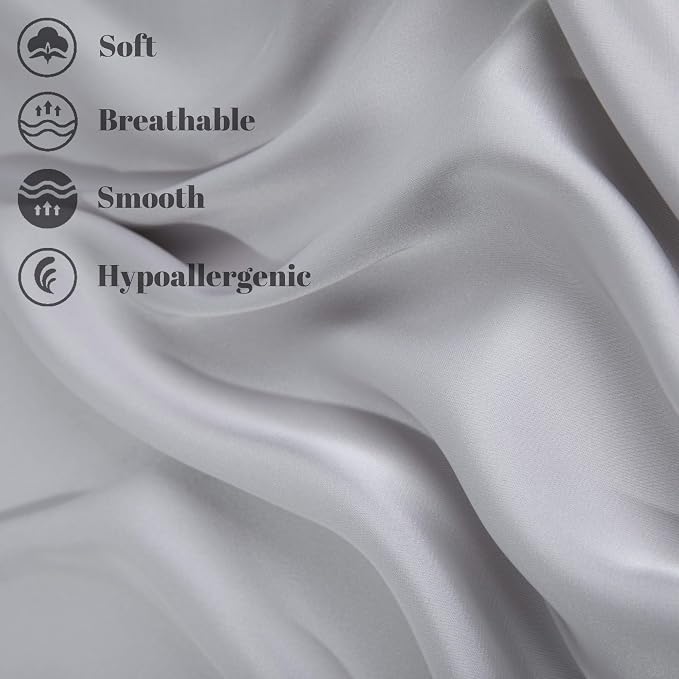 100% Mulberry Silk Pillowcase for Hair and Skin, - Image 3