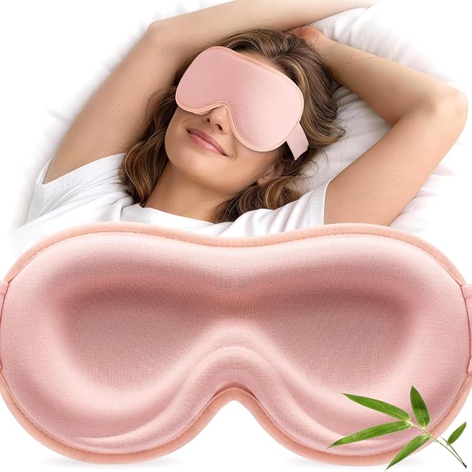 YFONG Sleep Mask for Lash Extensions, Bamboo Viscose & 100% Blackout Eye Mask by YFONG