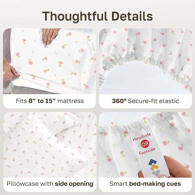 California Design Den Soft 100% Cotton Twin XL Bed Sheets Set, 400 Thread Count - Image 5