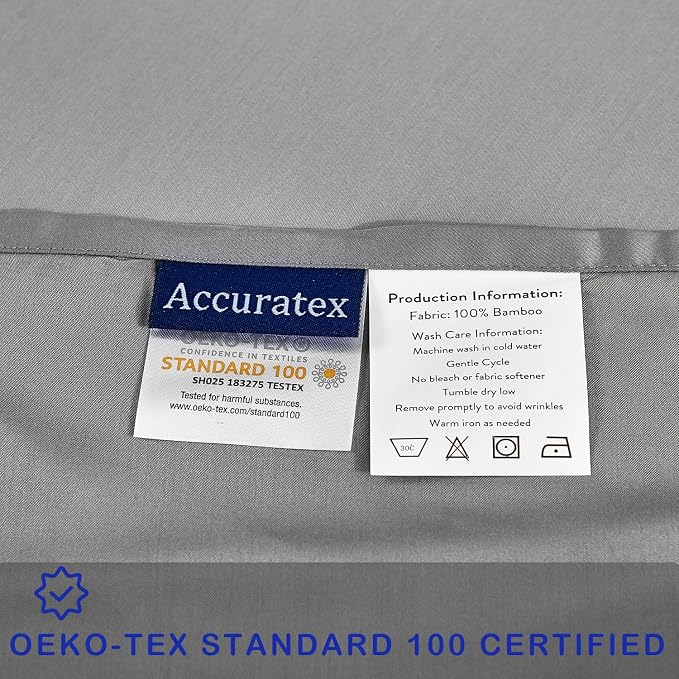 ACCURATEX Cooling Pillow Cases King Size Set of 2, Rayon Derived from Bamboo - Image 6