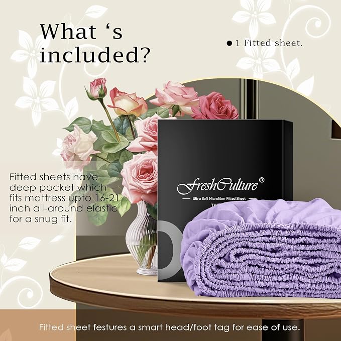 FreshCulture Twin XL Fitted Sheet Only – Premium Hotel-Quality Fitted Sheet - Image 5