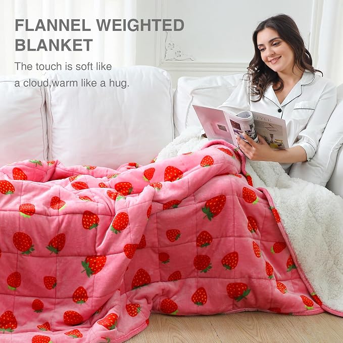 Aemicion Strawberry Pink Weighted Blanket - Image 3