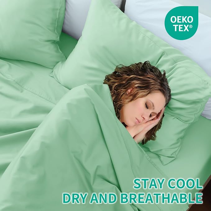 Bamboo Viscose Zippered Pillow Cases Standard Size Set of 2, 400 Thread Count - Image 6