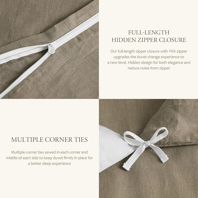 DAPU 100% Linen Duvet Cover Set - Image 6