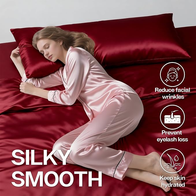 MR&HM Satin Body Pillow Cover, Soft and Breathable Body Pillow Case - Image 4