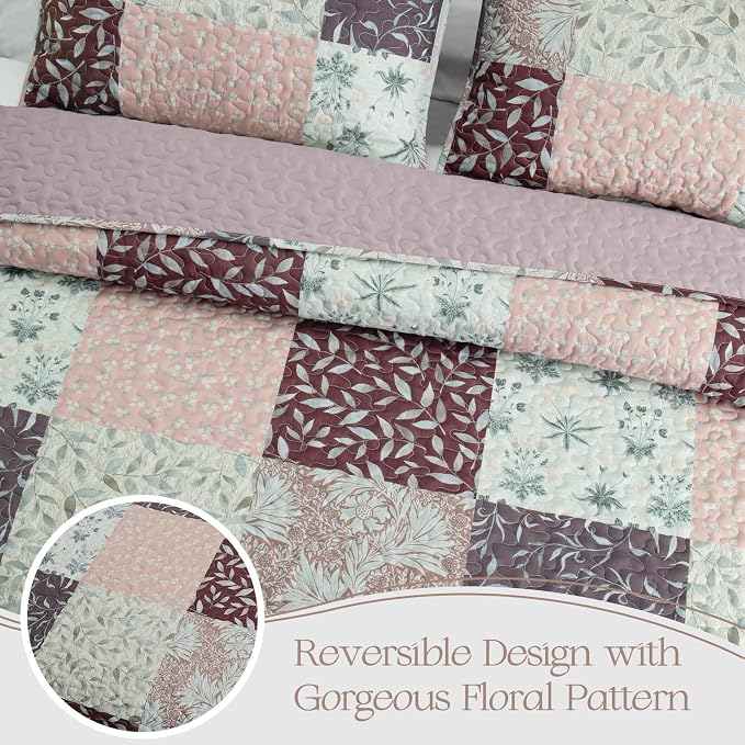 Exclusivo Mezcla Reversible Boho Quilts Queen Size - Image 3