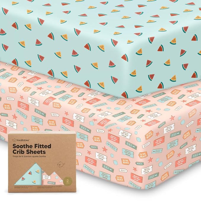KeaBabies 2-Pack Organic Crib Sheets by KeaBabies