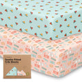 KeaBabies 2-Pack Organic Crib Sheets by KeaBabies