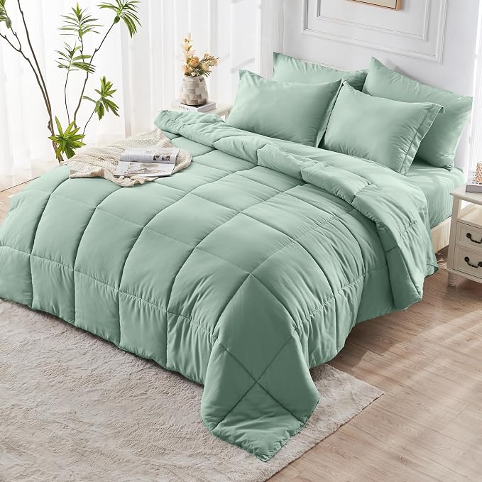 JOLLYVOGUE Queen Comforter Set, Ultra-Soft Bed in a Bag Queen Size 7 Pieces - Image 8