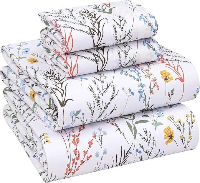 RUVANTI 100% Cotton Sheets – California King Percale Bedding, Cooling & by Ruvanti
