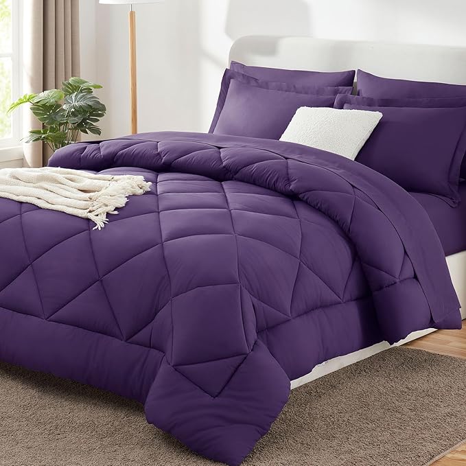 CozyLux King Size Comforter Set Purple by CozyLux