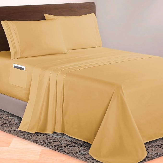 Elegant Comfort Luxurious 1500 Premium Hotel Quality Microfiber 4-Piece Sheet by ELEGANTCOMFORT