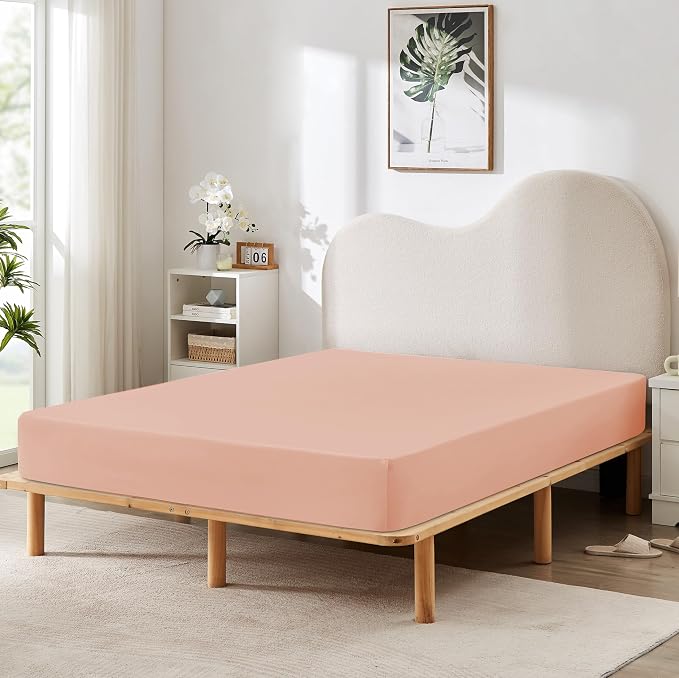 HBHLFZ Twin XL Fitted Sheet Only 2 Pack, Soft Breathable Bottom Sheet - Image 6
