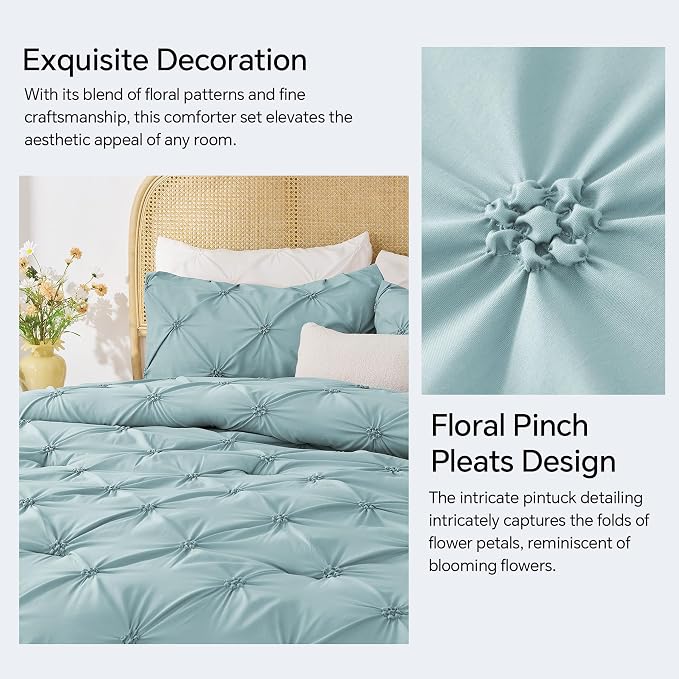 BEDELITE Dusty Blue King Size Comforter Set - Image 4