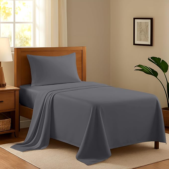 100% Egyptian Cotton Twin XL Bed Sheets Set by AshtonSheets