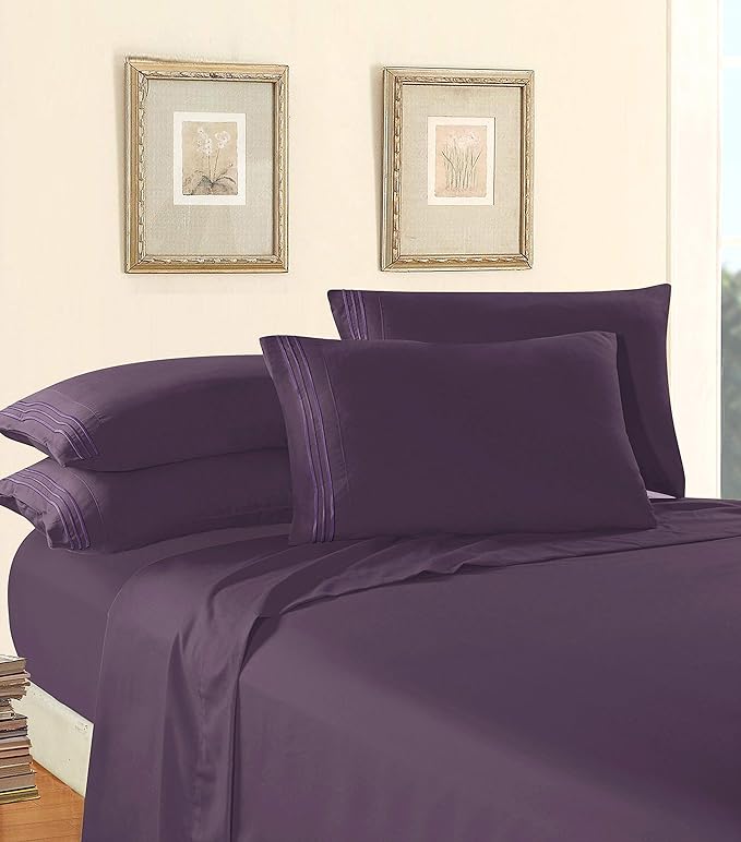 Elegant Comfort Luxury 1500 Premium Hotel Quality Microfiber 4-Piece Sheet Set - Image 3