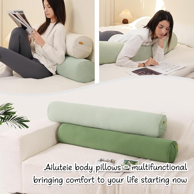 Body Pillow for Adults, Long Round Pillow, Big Cylindrical Pillow, Large Full - Image 7