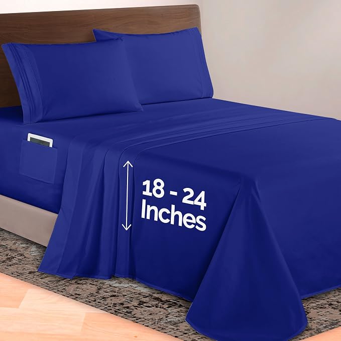 Elegant Comfort Luxurious 1500 Premium Hotel Quality Microfiber 4-Piece Sheet - Image 2
