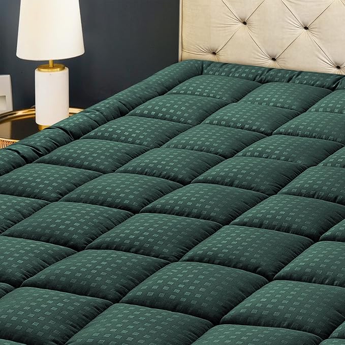 HYLEORY Twin XL Mattress Pad Quilted Fitted Mattress Protector Cooling Pillow by HYLEORY-YourBeddingExpert