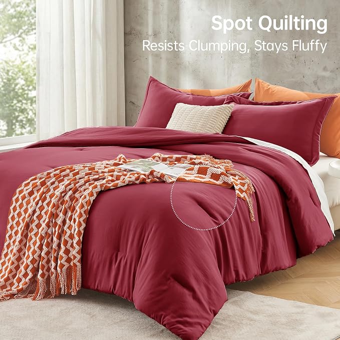MUXHOMO Queen Comforter Set, All Season Ultra Soft Down Alternative Bedding - Image 5
