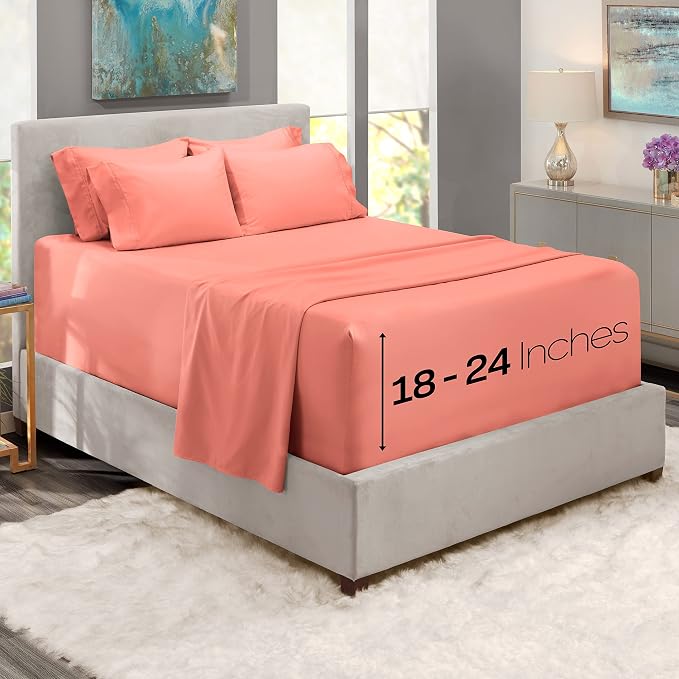 Hearth & Harbor Extra Deep Pocket Queen Sheets Sets - Image 2