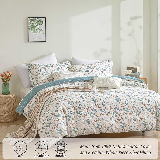 LEMIROE Botanical Cotton Comforter King Size - Image 2