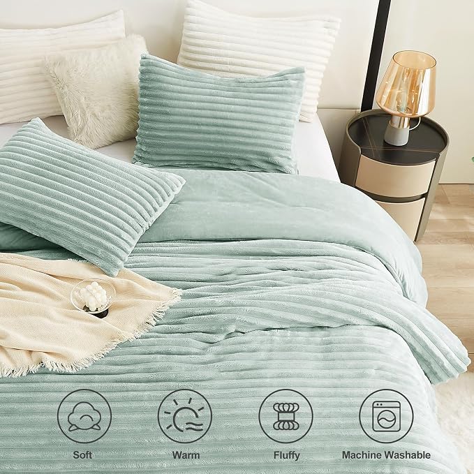 CozyLux Fluffy Queen Comforter Set - Image 2