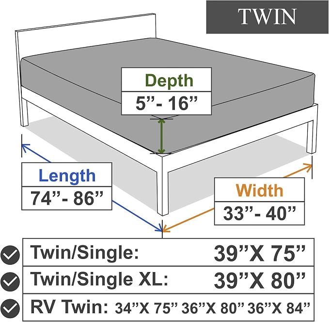 Soft Stretch Twin Size Fitted Sheet Only - Image 6