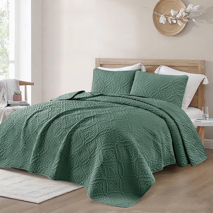 Exclusivo Mezcla King Quilt Bedding Set, Lightweight Soft Bedspreads Coverlets - Image 2