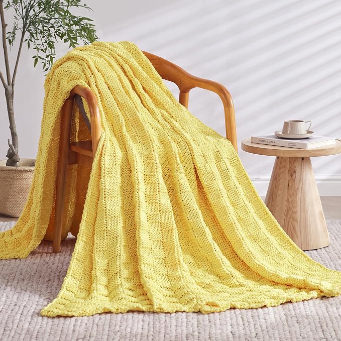 Knitted Weighted Blanket for Adult, No Beads Heavy Blanket 50” x 60'' 7lbs - Image 2