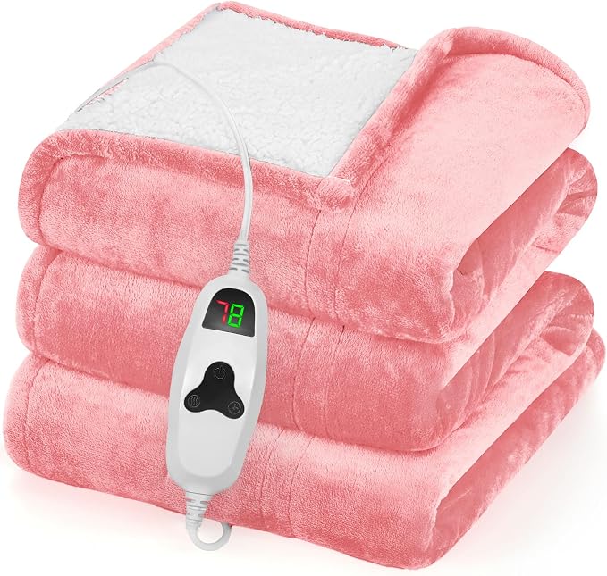 greenoak Heated Blanket Electric Throw 50"X60", Heating Blanket by Greenoak