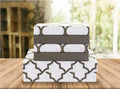 Elegant Comfort Luxury Soft Bed Sheets Quatrefoil Pattern by ELEGANTCOMFORT