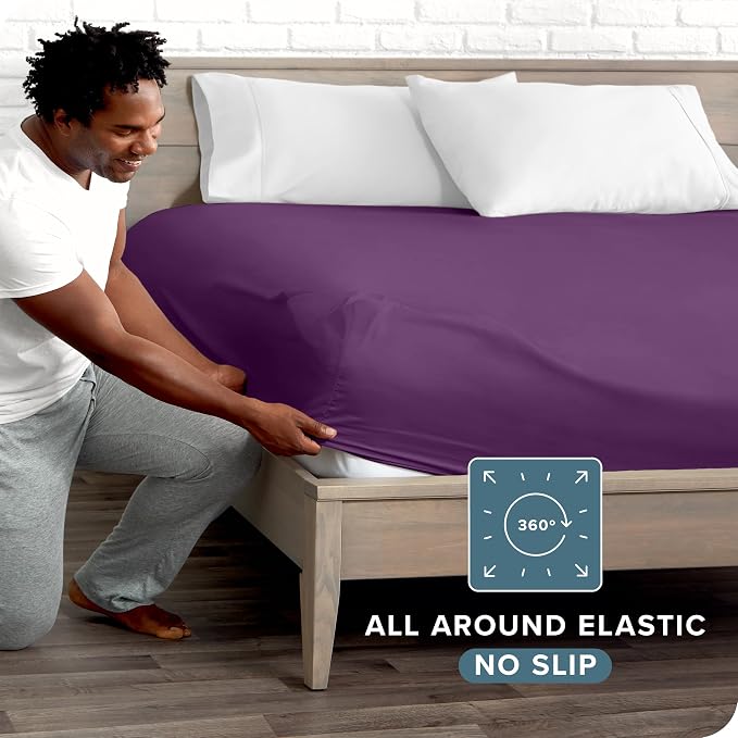 Bare Home Fitted Bottom Sheet Twin Size - Image 3