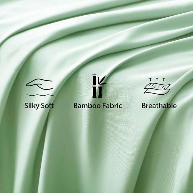 Bamboo Viscose Flat Sheets Only, Sateen Weave Full Size Flat Sheet Only - Image 3