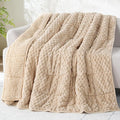 Drewin Weighted Blanket Twin Size 15 lbs, 3D Turtleback Pattern Jacquard Sherpa by Home