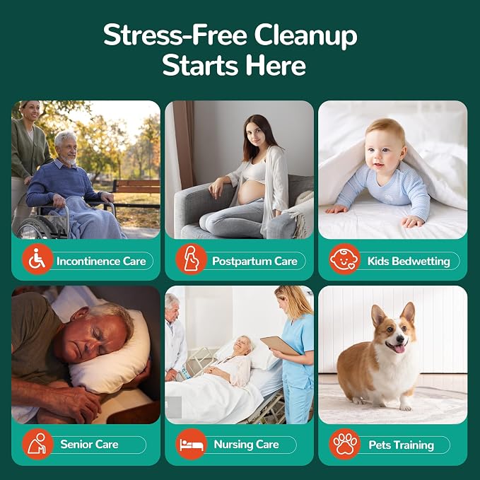 MILDPLUS Bed Pads with Adhesive Strips 30''X36'', Kids and Pet - Image 7