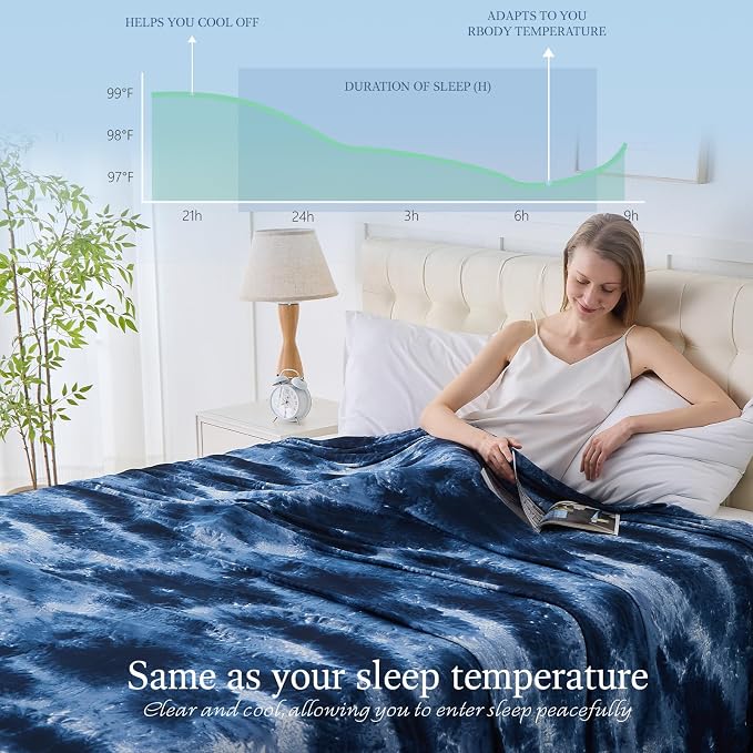 Cooling Blanket Throw Size for Hot Sleepers Ultra Lightweight & Breathable - Image 3