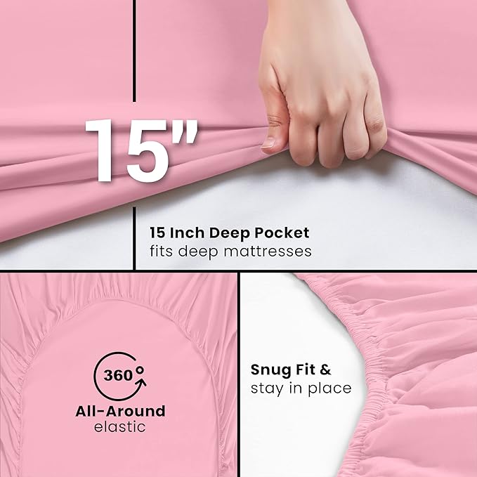 Utopia Bedding Queen Fitted Sheet - Image 3