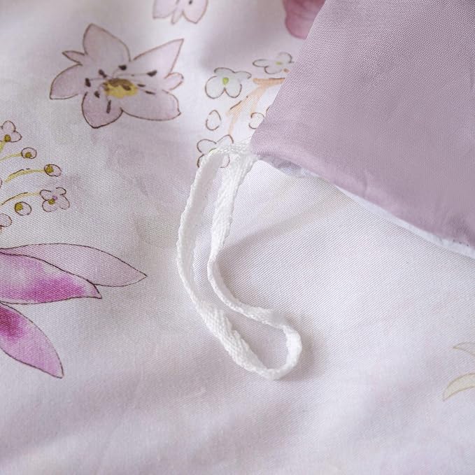 OAITE Duvet Cover Set Twin Size Floral Pattern Ultra Soft 100% Cotton Duvet - Image 8