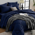 HEVUMYI Navy Blue King Comforter Set by HEVUMYI