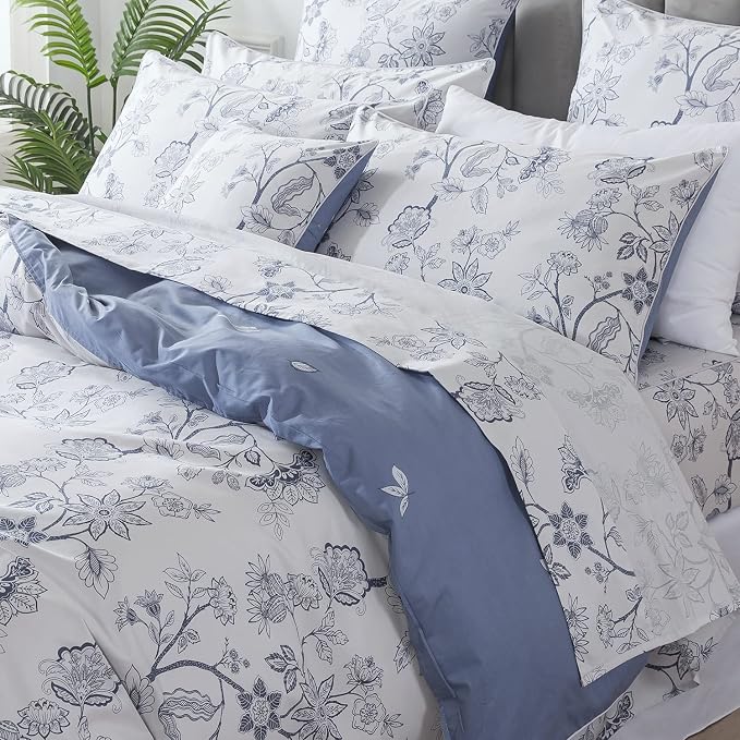 FADFAY Duvet Cover Set Full Floral Bedding Percale Cotton 600 TC Classical - Image 8