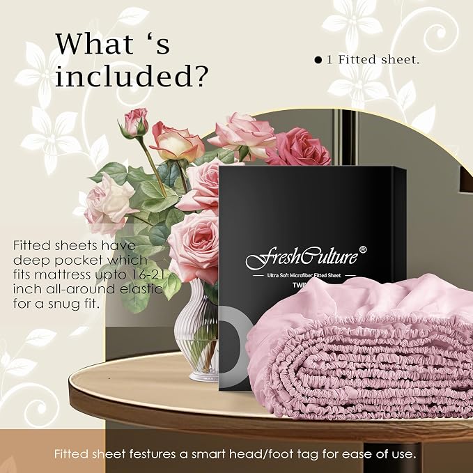FreshCulture Twin XL Fitted Sheet Only – Premium Hotel-Quality Fitted Sheet - Image 5