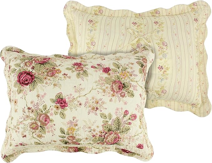 Greenland Home Antique Rose 100% Cotton Heirloom-Quality Quilt Set, 2-Piece - Image 8