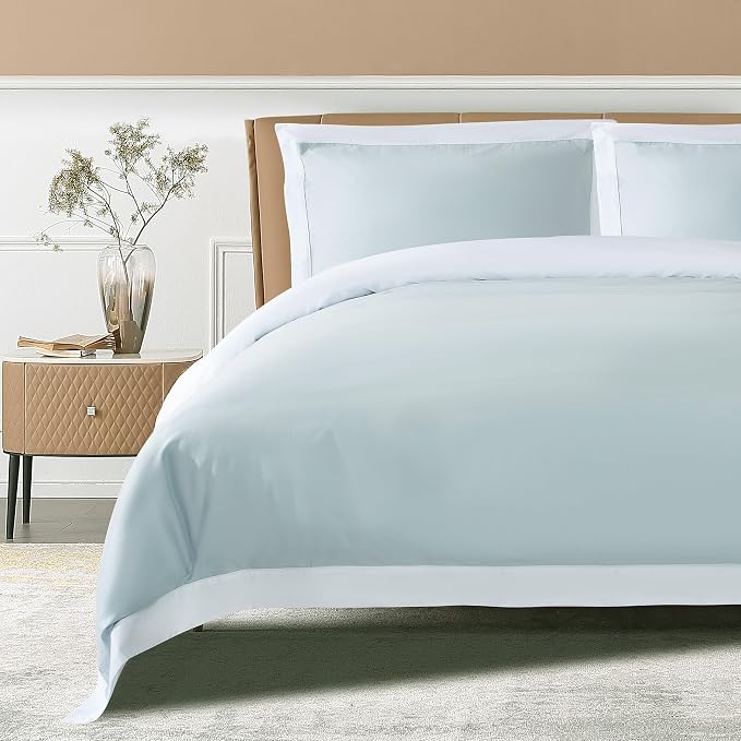 THE COTTON & SILK® 100% Luxury Long-Staple Cotton Duvet Cover Set by THECOTTONSILK