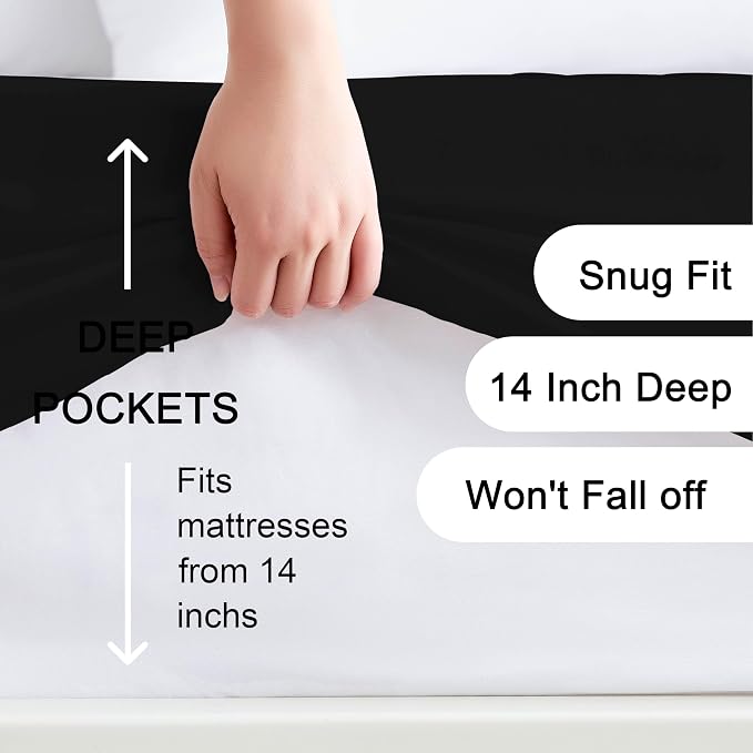 Hotella 100% Microfiber Twin Size Fitted Sheet Only, Ultra Soft Hotel Quality - Image 2