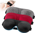 YIVIEW Sleep Mask for Back and Side Sleeper Pack of 3, 100% Light Blocking 3D by YIVIEW