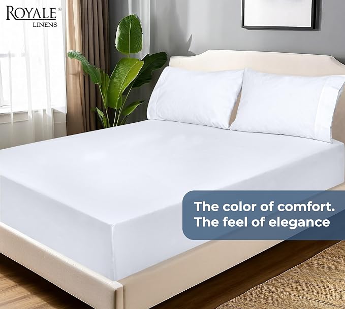 Royale Linens 100% Organic Cotton Fitted Sheet - Image 9