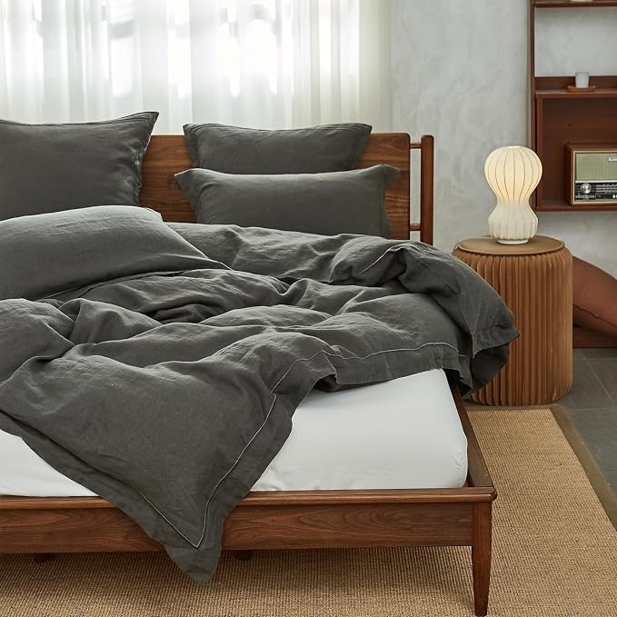 Simple&Opulence 100% Washed Linen Duvet Cover - Image 9
