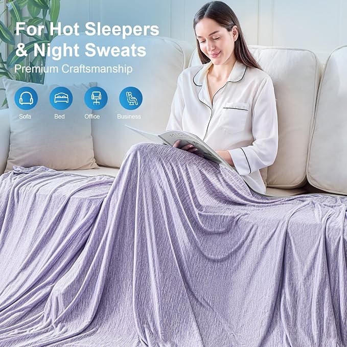 KMUSET Cooling Blanket Full Size（80"x90", Double Sided Summer Cooling Blankets - Image 8